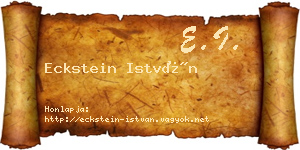 Eckstein István névjegykártya